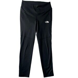 The North Face XL Women’s Stretch Leggings Black Logo Athletic Yoga RunningAnkle